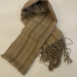 DEKIブータン産ストール23073Wild silk（野蚕） 70% COTTON 30%